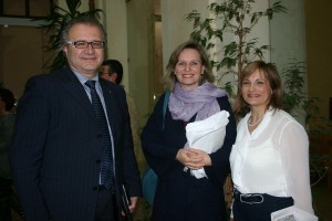 Il presidente Catarra con l'autrice del libro e la consigliera di parità Anna Pompili